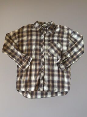 Bécool Women’s Plaid Button-Up Shirt